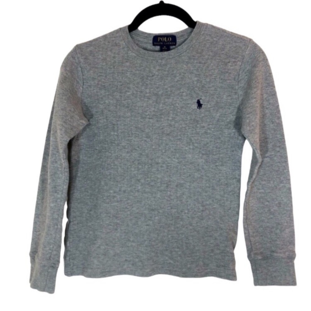 Polo by Ralph Lauren Boys Gray Long Sleeve Crewneck Shirt